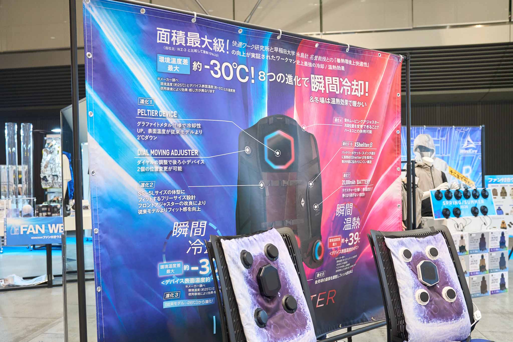 ファンベストには様々なテクノロジーが詰め込まれている