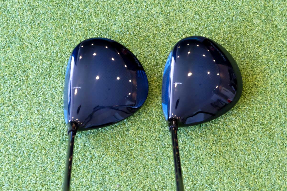 左から「JPX ONE ドライバー」と「JPX ONE セレクト ドライバー」の構えた見た目