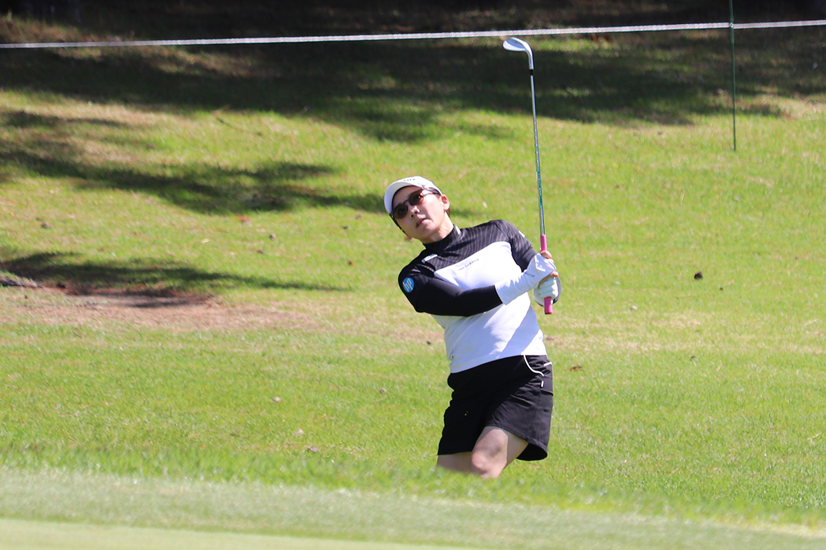 プロアマで最終調整した有村智恵　写真：キム・ミョンウ