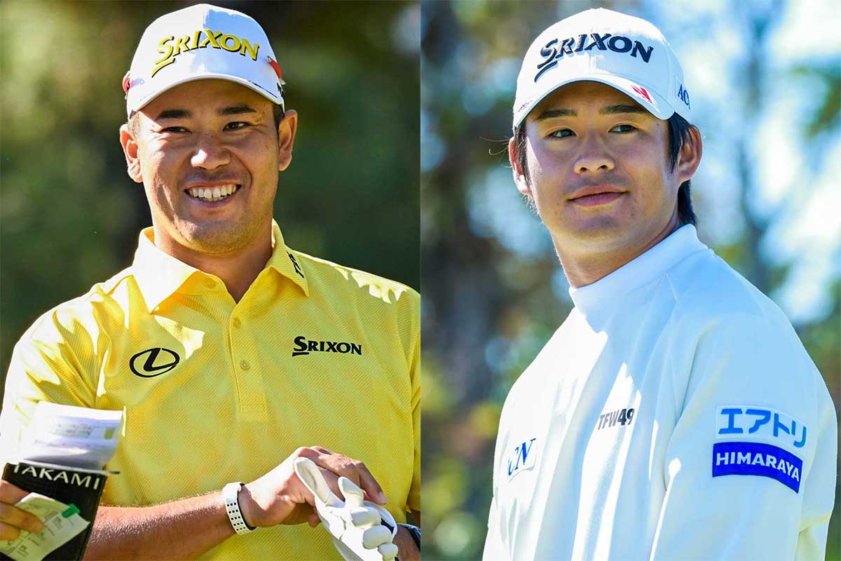 大会2勝目を狙う松山英樹と初出場の片岡尚之　写真：JGTOimages
