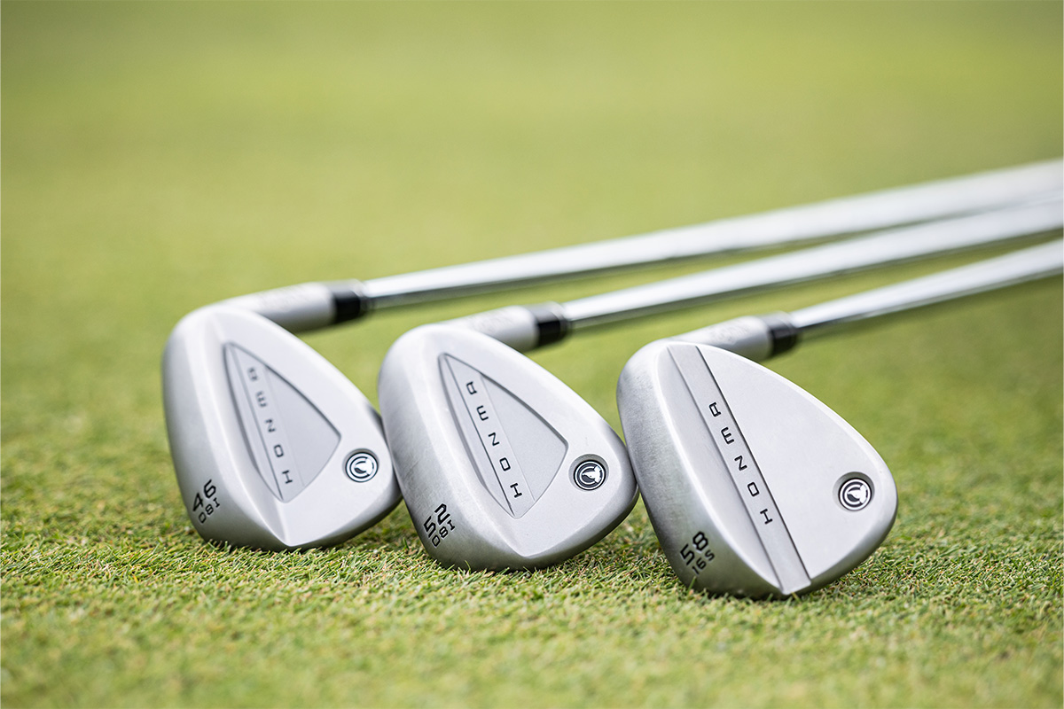 「HMSS」でノーメッキに仕上げた「HONMA WEDGE」。構造やコンセプトなど、従来モデルから大きな進化を遂げた[写真：落合隆仁]