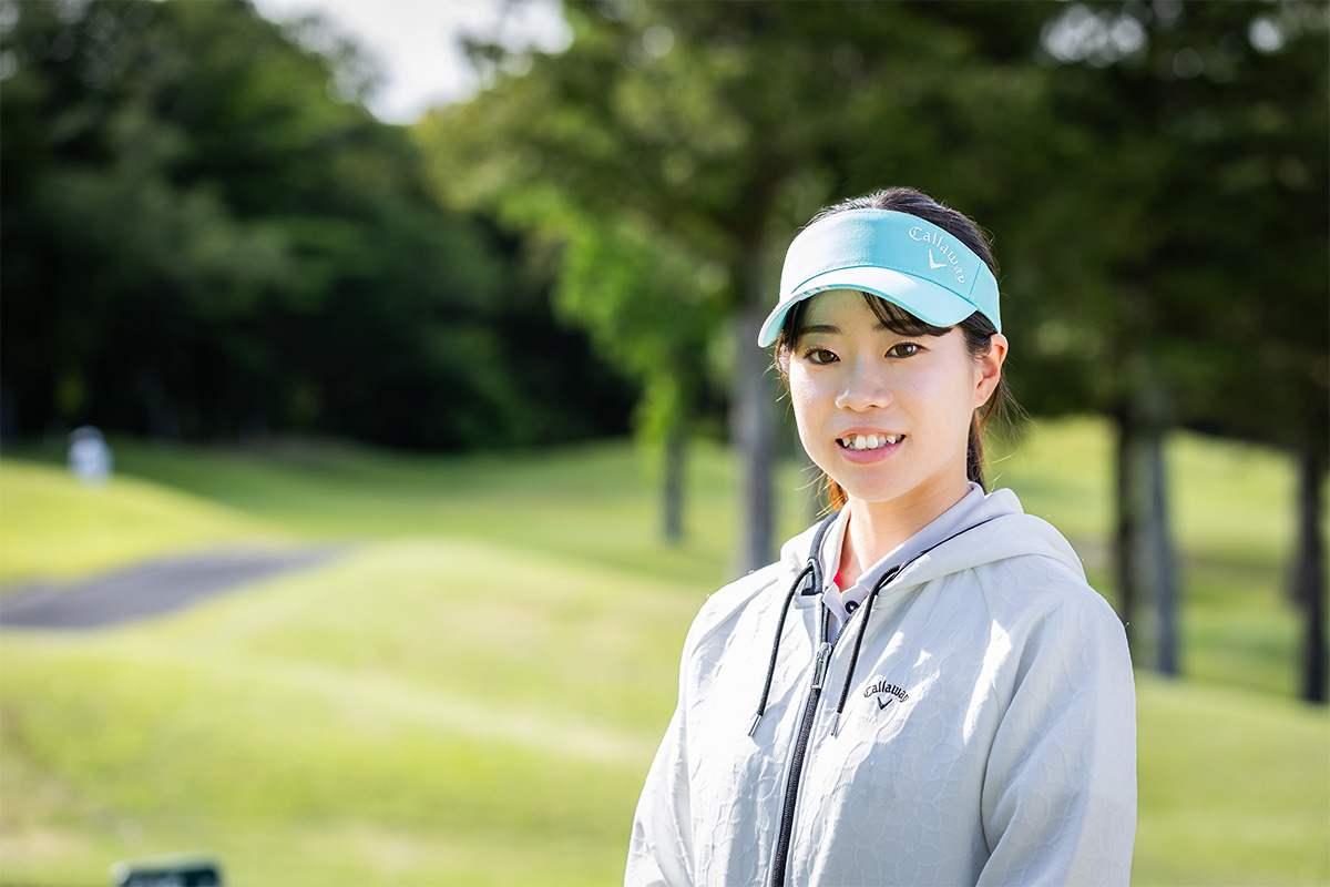 日本体育大学4年の22歳。同大学のゴルフ部に所属しており、現在は副キャプテンを務めている。ゴルフ歴は10年でベストスコア69[写真：角田慎太郎]