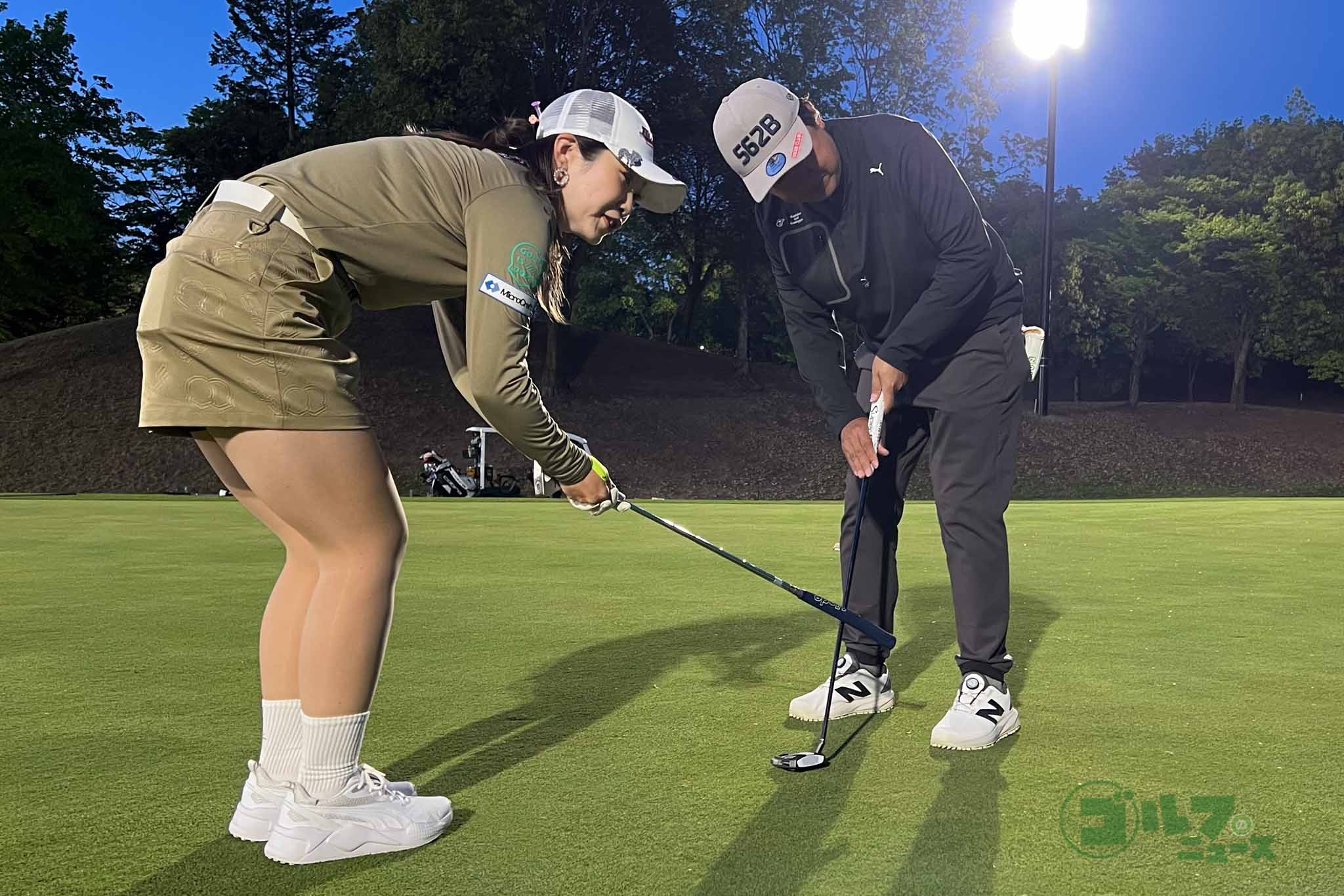 with Golfはプロ同伴でプレーを楽しめるプラン。この日も古谷佑佳プロが様々な悩みに乗ってくれた