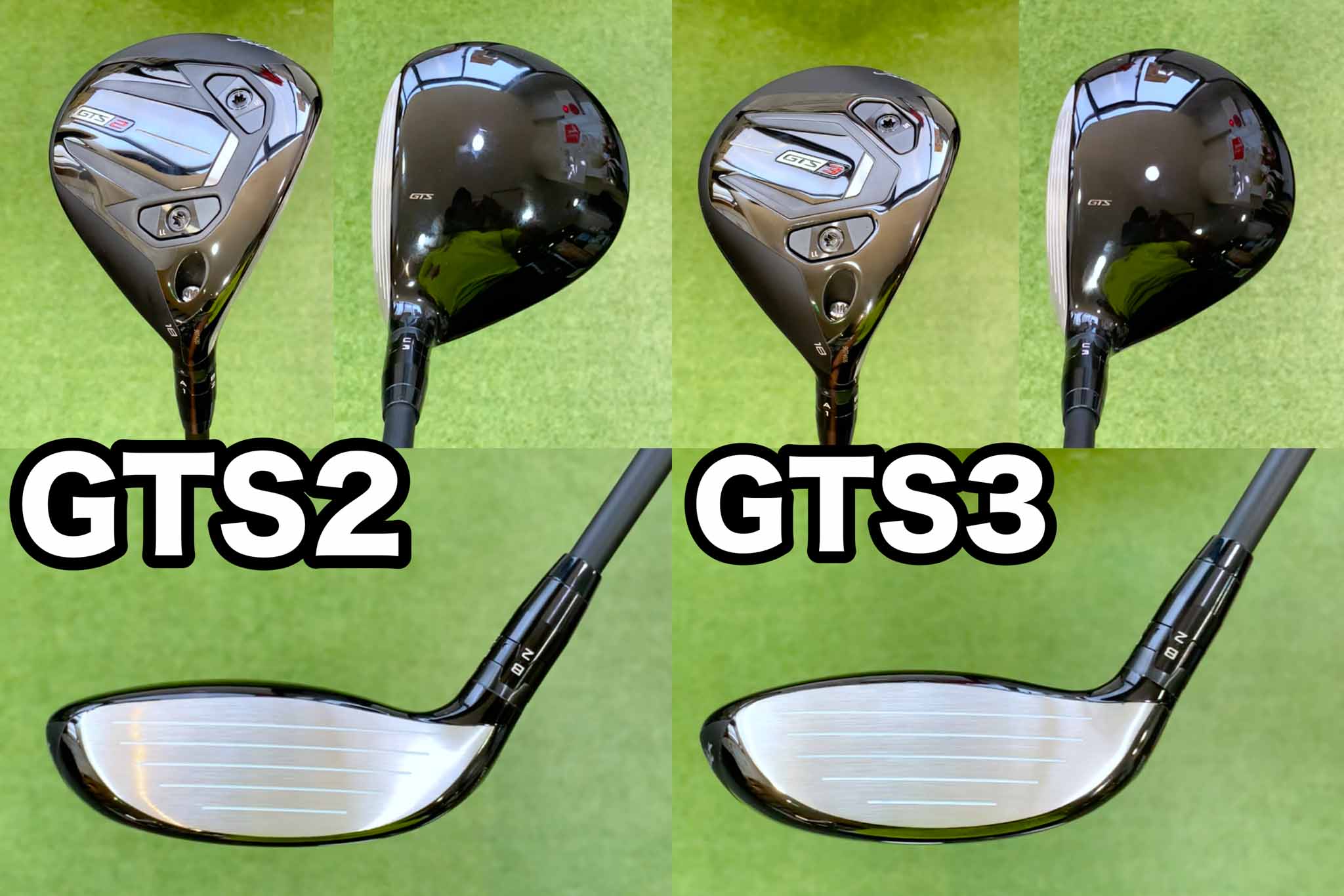 シルバーフェースになっただけでなく下部が広くなったGTS2は、見た目の安心感に加えて更に低重心＆高MOI化で超やさしくなった