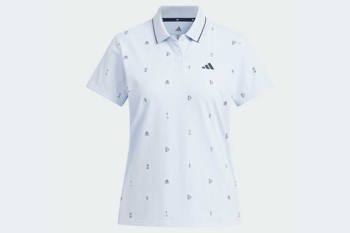 ＜1日目＞クライマクール モノグラム 半袖シャツ／クリスタルスカイ　9900円（税込み）　※アディダス公式サイトより