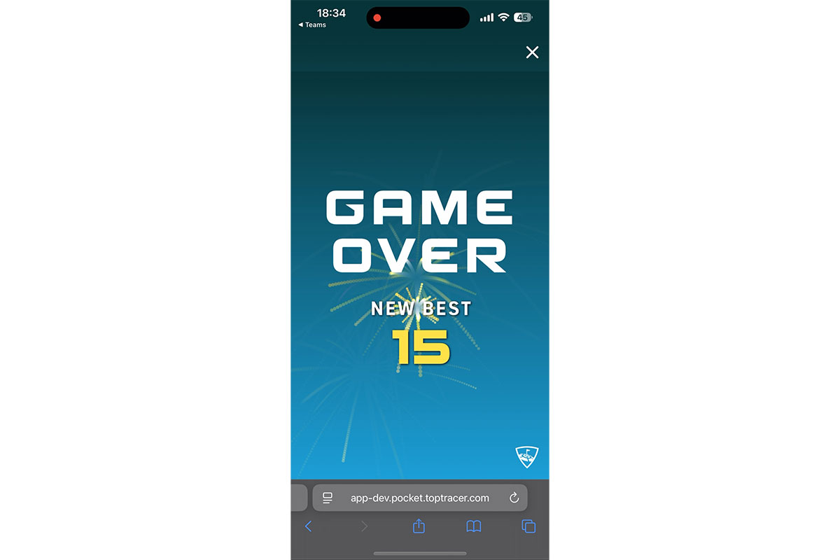 スマートフォン上に表示される実際のデータ