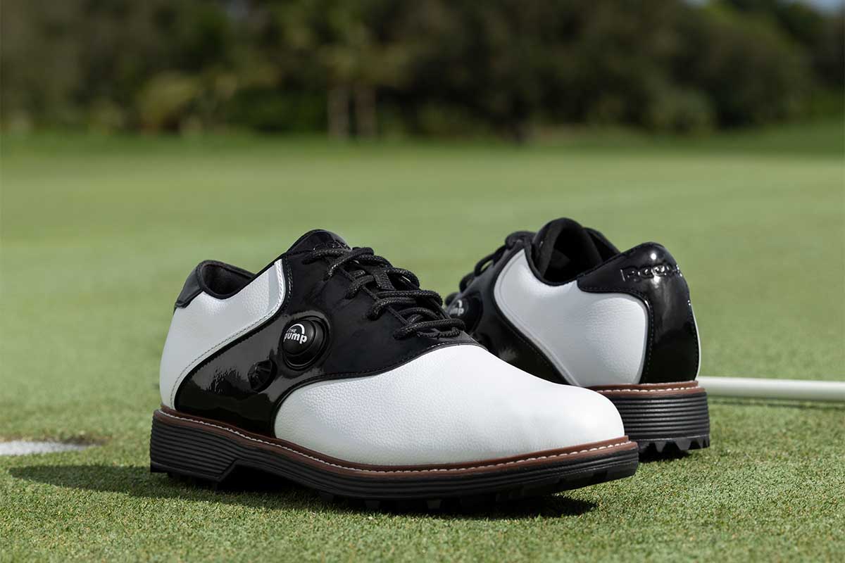 OG PUMP GOLF（オージー ポンプ ゴルフ）　カラー：チョーク／ブラック　サイズ：25～29センチ（0.5センチ刻み）、30センチ　販売価格：税込29700円