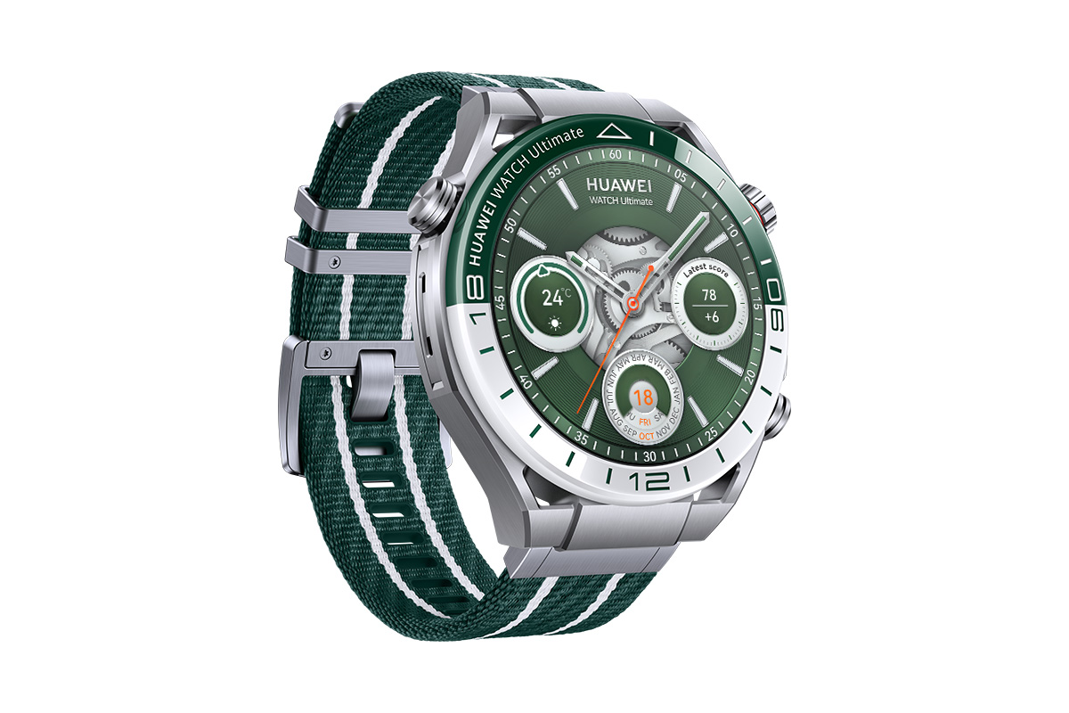 ファーウェイ・ジャパン 「HUAWEI WATCH Ultimate」 グリーンのコンポジットウーブン